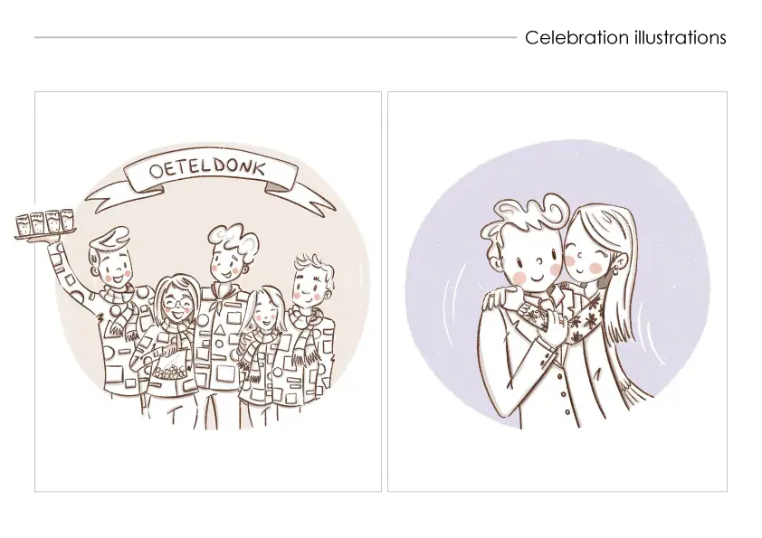 Illustratie, diagrammen, 
karikaturen en persoonlijk portret tekening 
